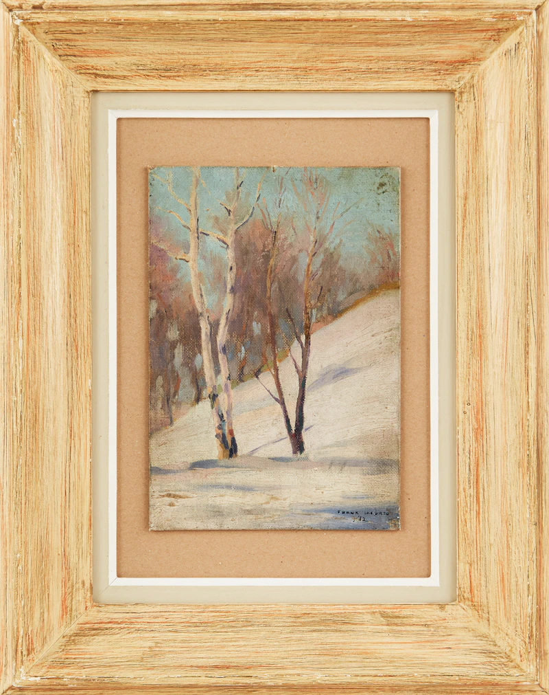 Francesco Iacurto, Winter Trees, oil on canvas, 1932 - view 2
