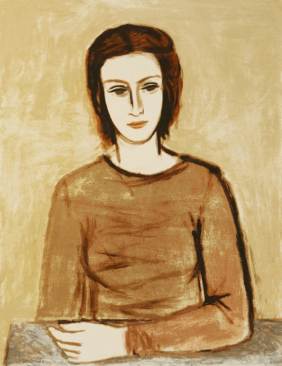 Stanley Morel Cosgrove, Woman at a Table, colour serigraph, 1989