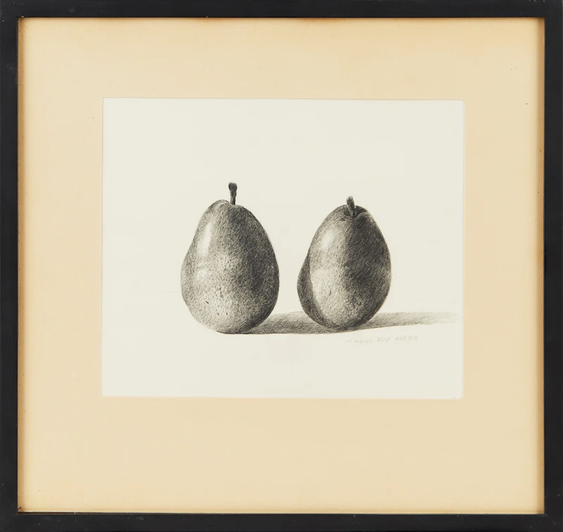 Gordon Appelbe Smith, Two Pears, pencil drawing - view 2