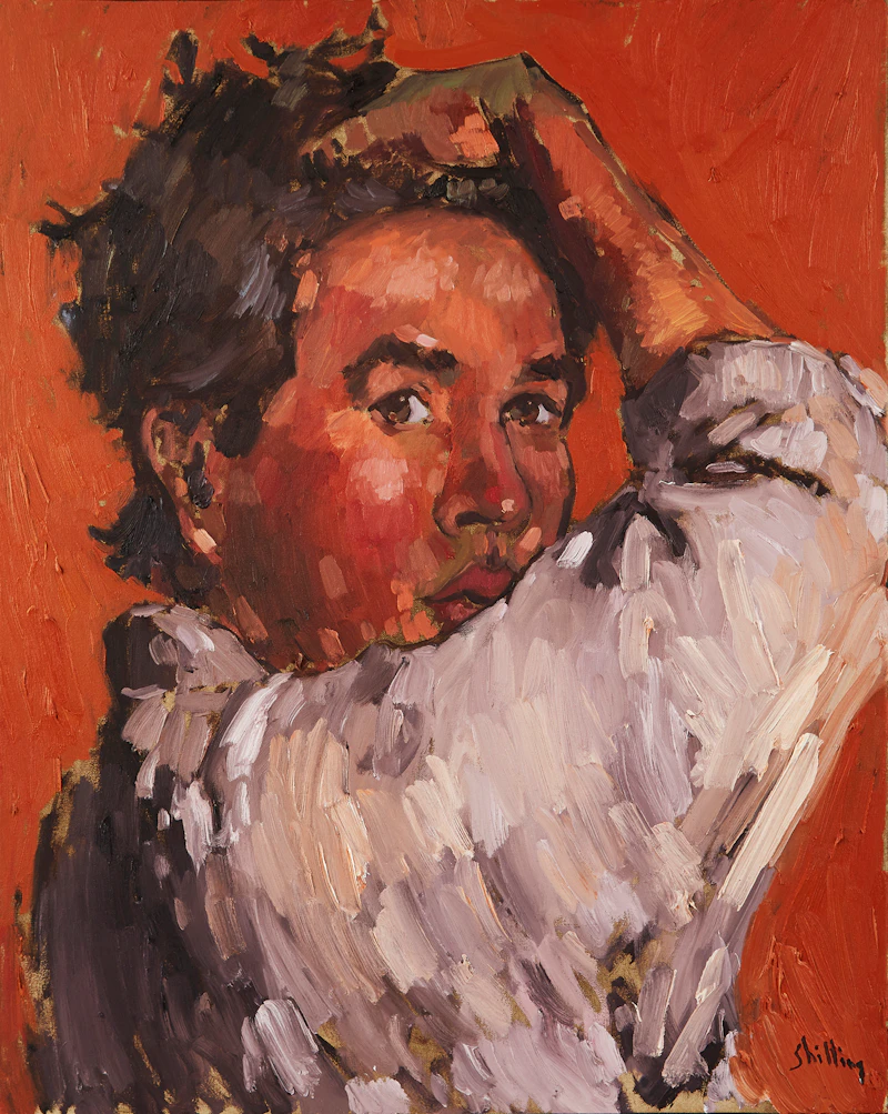 Self Portrait, Glancing Backwards by Bewabon Shilling