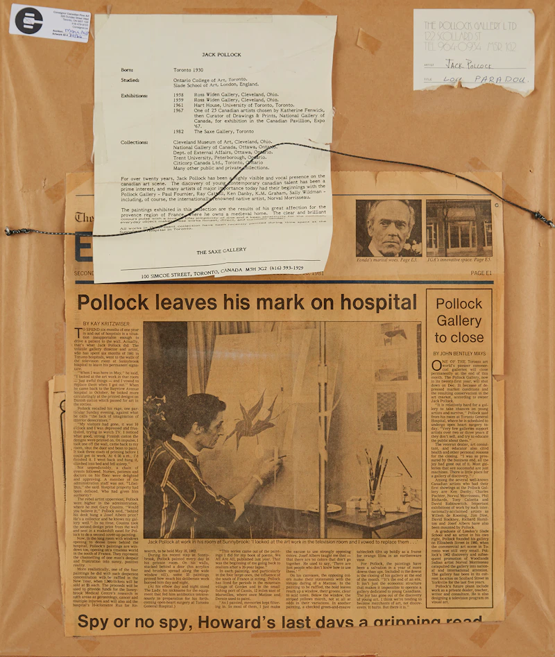 Jack Pollock, Lou Paradou, gouache on paper - view 3