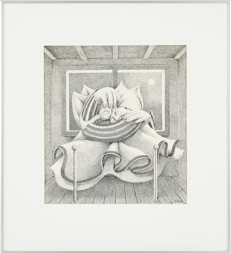Brian Jones, Winter Sleepers, ink, 1986 - view 2