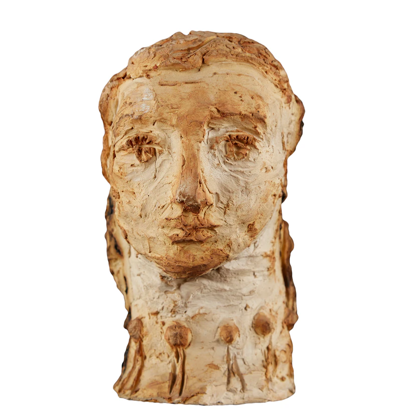 Unknown 20th Century Artist, Head, plaster sculpture - view 2