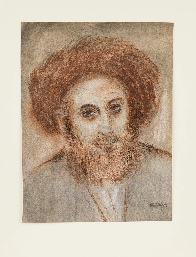 Louis Muhlstock, Portrait, mixed media on paper - view 2