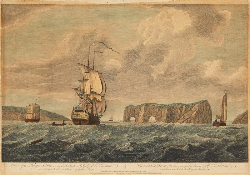 Captain Hervey Smith and Pierre-Charles Canot, A View of the Pierced Island, etching, 1760 - view 2