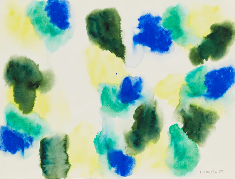 Gershon Iskowitz, Abstraction in Blues, Greens and Yellows