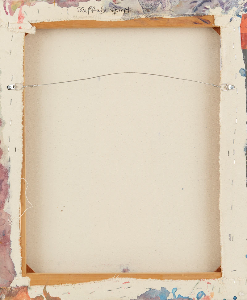 Jane Ash Poitras, Buffalo Spirit, mixed media on canvas, 2014 - view 2