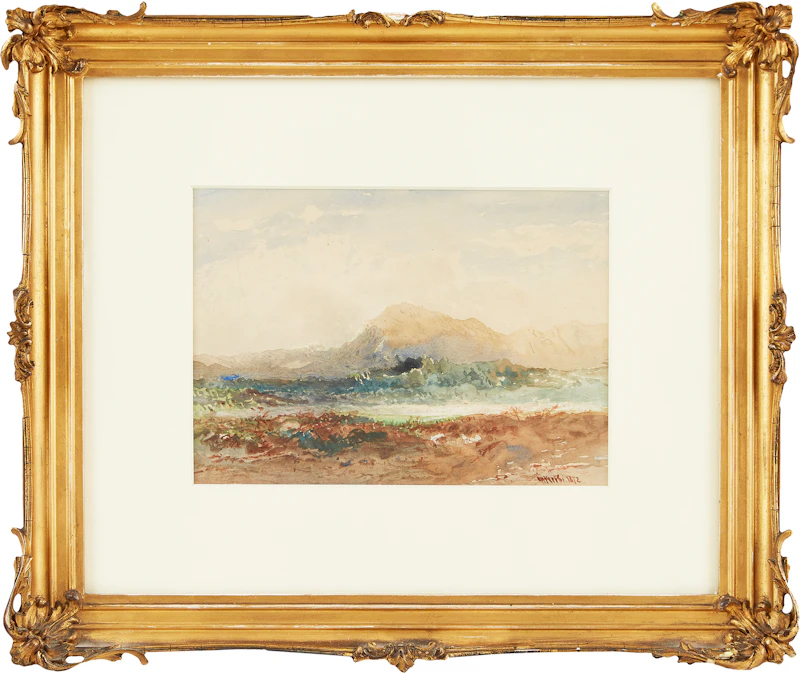 Otto Reinhold Jacobi, Shoreline Landscape, watercolour, 1872 - view 2