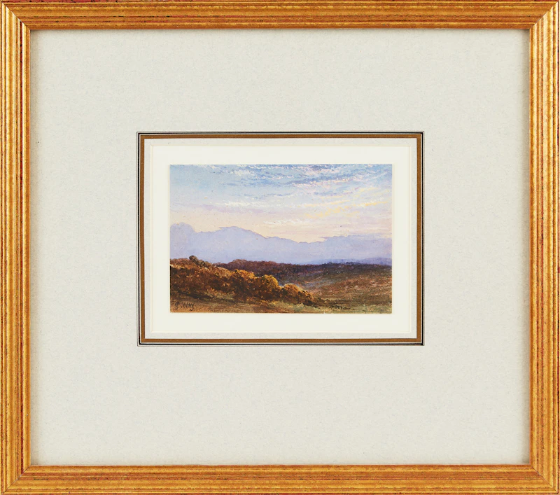 Charles Jones Way, Sunset Over the Valley, watercolour - view 2
