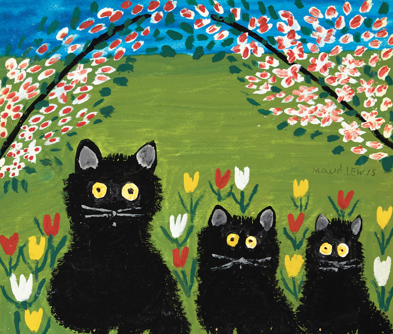 Maud Lewis, Three Black Cats