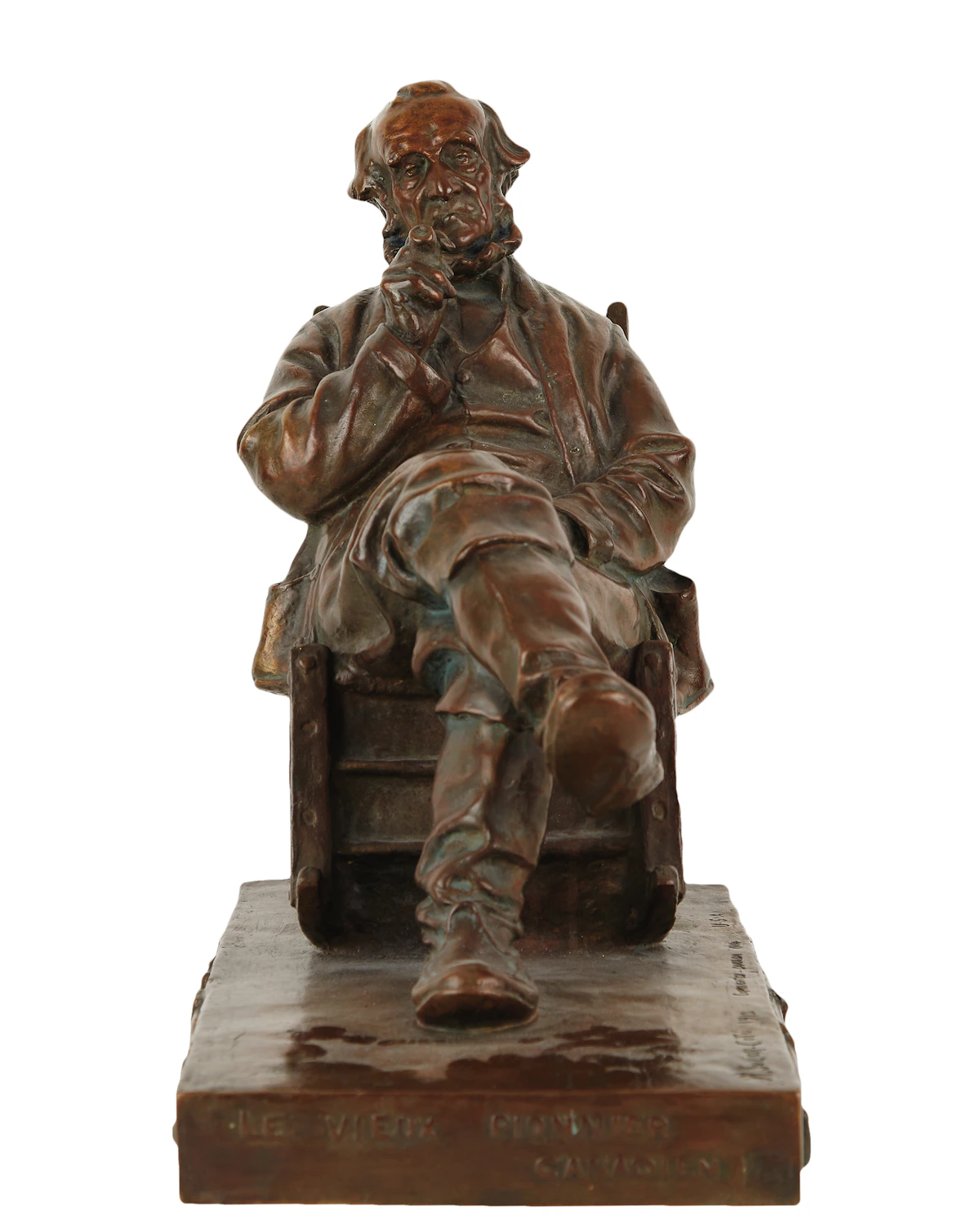 Marc-Aurèle de Foy Suzor-Coté, Le vieux pionnier canadien, bronze sculpture, 1914