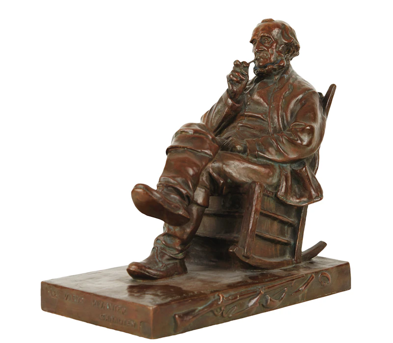 Marc-Aurèle de Foy Suzor-Coté, Le vieux pionnier canadien, bronze sculpture, 1914 - view 3