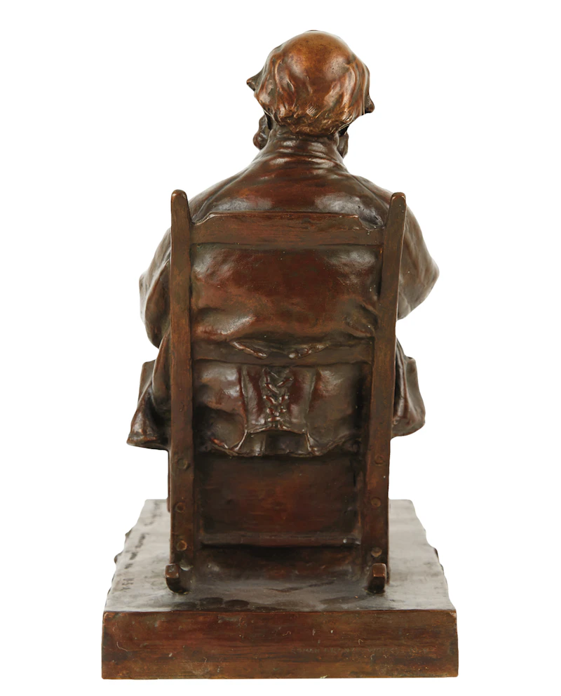 Marc-Aurèle de Foy Suzor-Coté, Le vieux pionnier canadien, bronze sculpture, 1914 - view 4