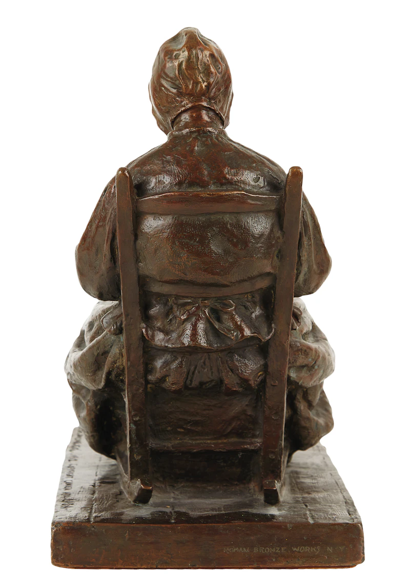 Marc-Aurèle de Foy Suzor-Coté, La compagne du vieux pionnier, bronze sculpture - view 4