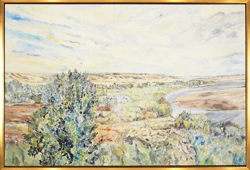 Dorothy Elsie Knowles, The River with Hills, acrylic on canvas, 1986 - view 2