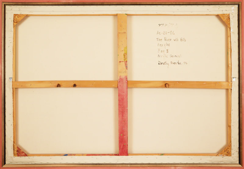 Dorothy Elsie Knowles, The River with Hills, acrylic on canvas, 1986 - view 3