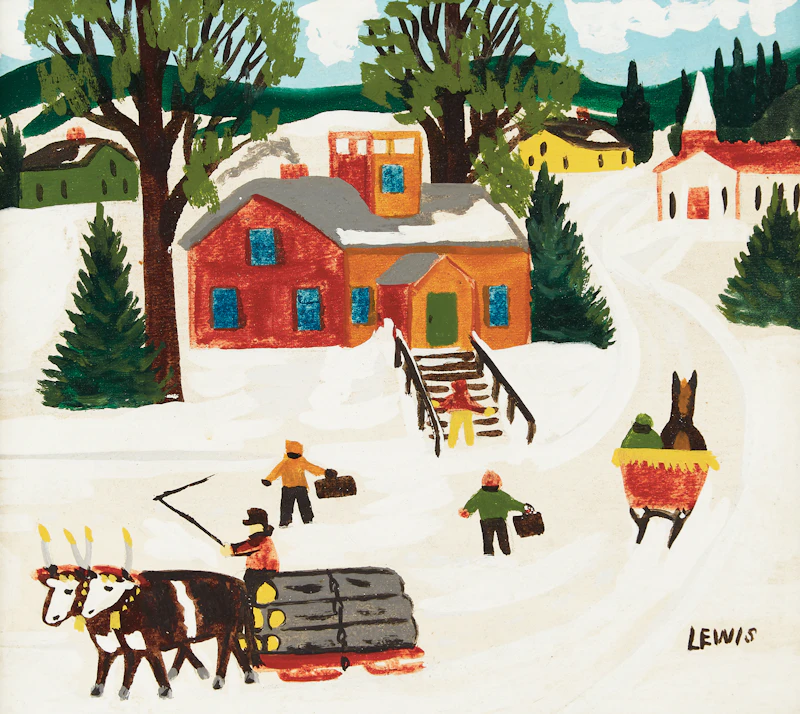 Maud Lewis, School House in Winter