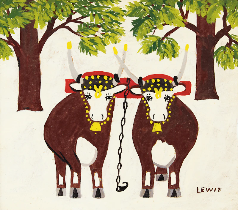 Maud Lewis, Oxen in Winter