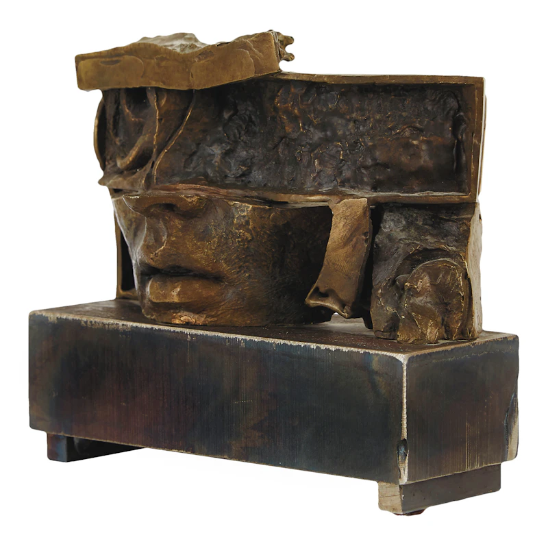 Evan Penny, Mask, bronze sculpture, 1989 - view 2