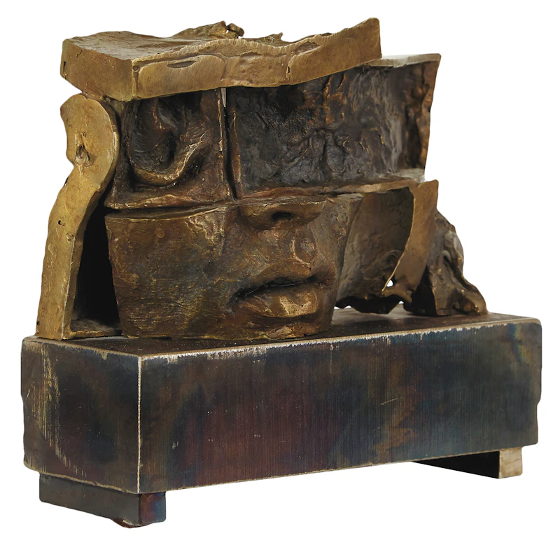Evan Penny, Mask, bronze sculpture, 1989 - view 3