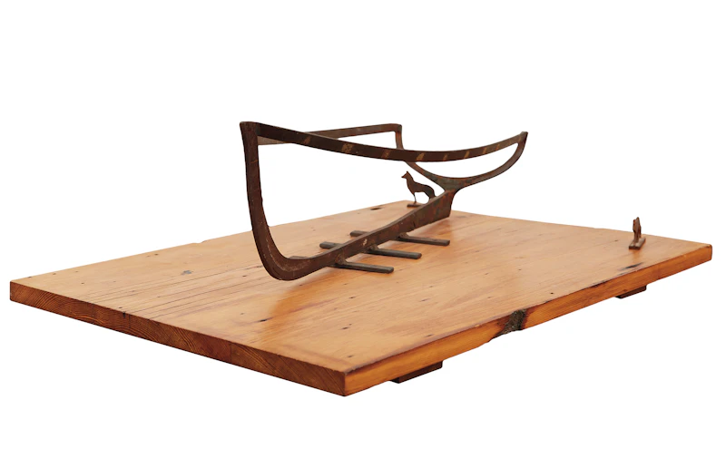 John McEwen, Maquette for Boat Sight, steel and wood sculpture, circa 1983 - view 2