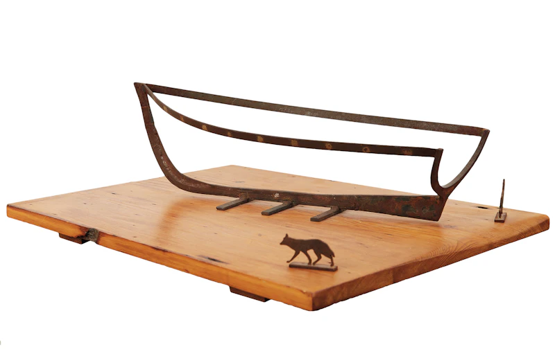 John McEwen, Maquette for Boat Sight, steel and wood sculpture, circa 1983 - view 3