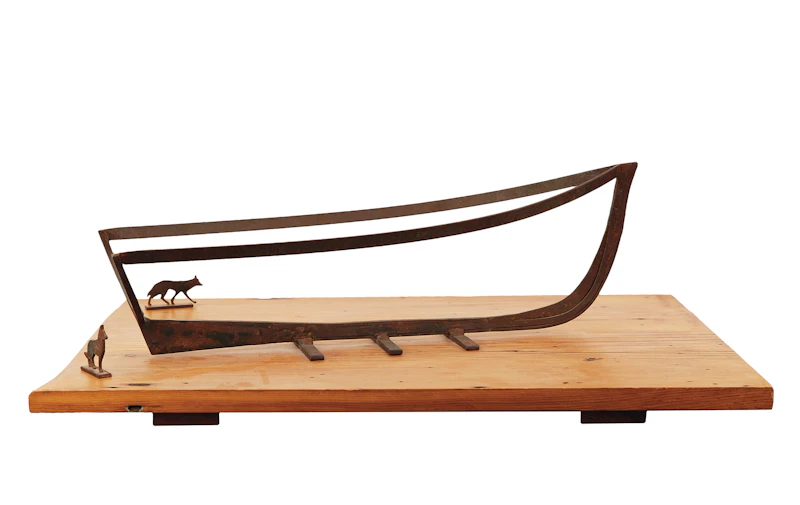 John McEwen, Maquette for Boat Sight, steel and wood sculpture, circa 1983 - view 4