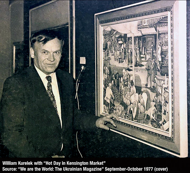 William Kurelek, Hot Day in Kensington Market, mixed media on board, 1972 - view 2