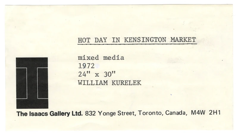 William Kurelek, Hot Day in Kensington Market, mixed media on board, 1972 - view 3
