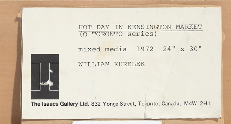 William Kurelek, Hot Day in Kensington Market, mixed media on board, 1972 - view 4