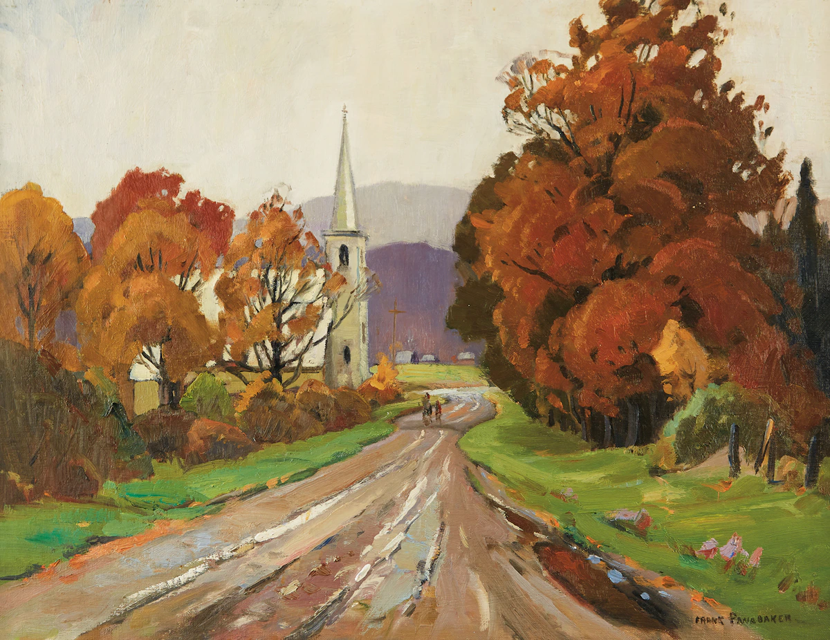 Frank Shirley Panabaker, Road into the Village, oil on canvas