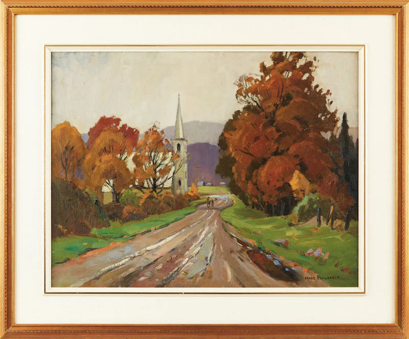 Frank Shirley Panabaker, Road into the Village, oil on canvas - view 2