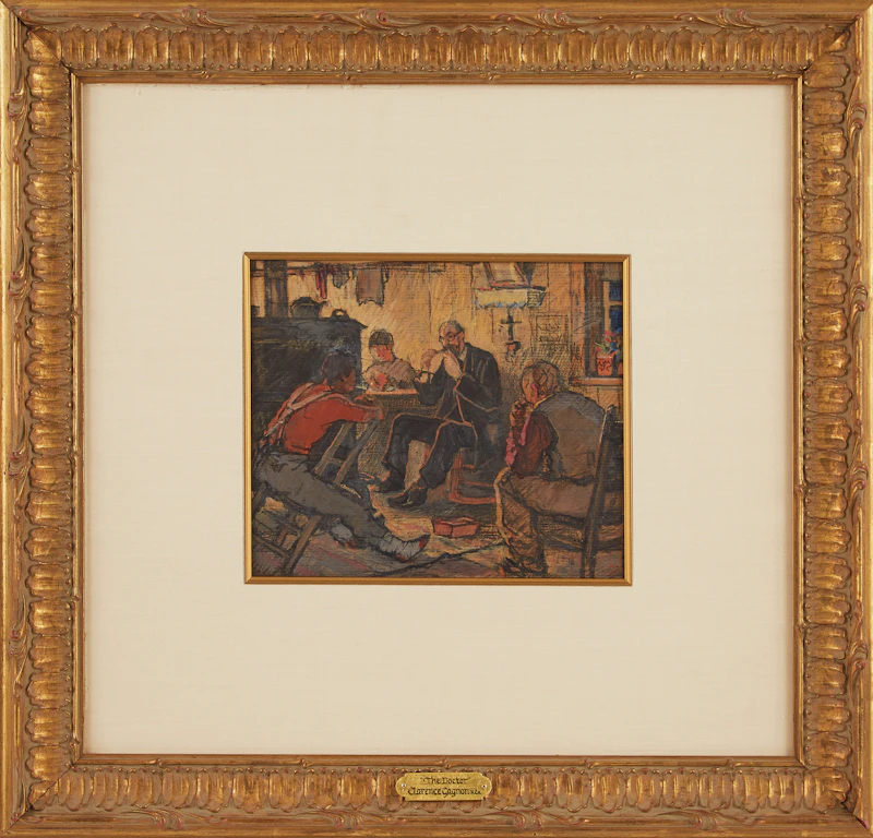 Clarence Alphonse Gagnon, The Doctor, drawing and gouache - view 2