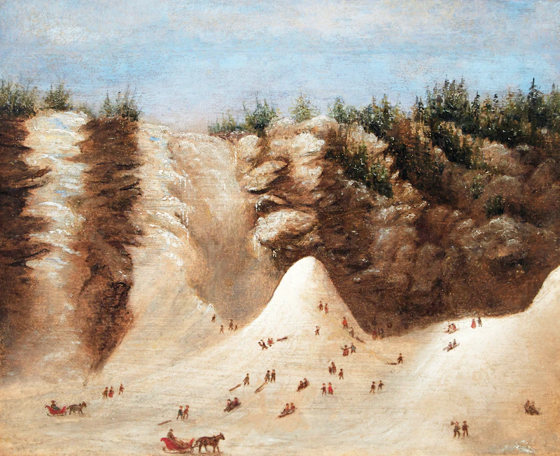 Attributed to Joseph Légaré, The Frozen Ice Cone at Montmorency Falls