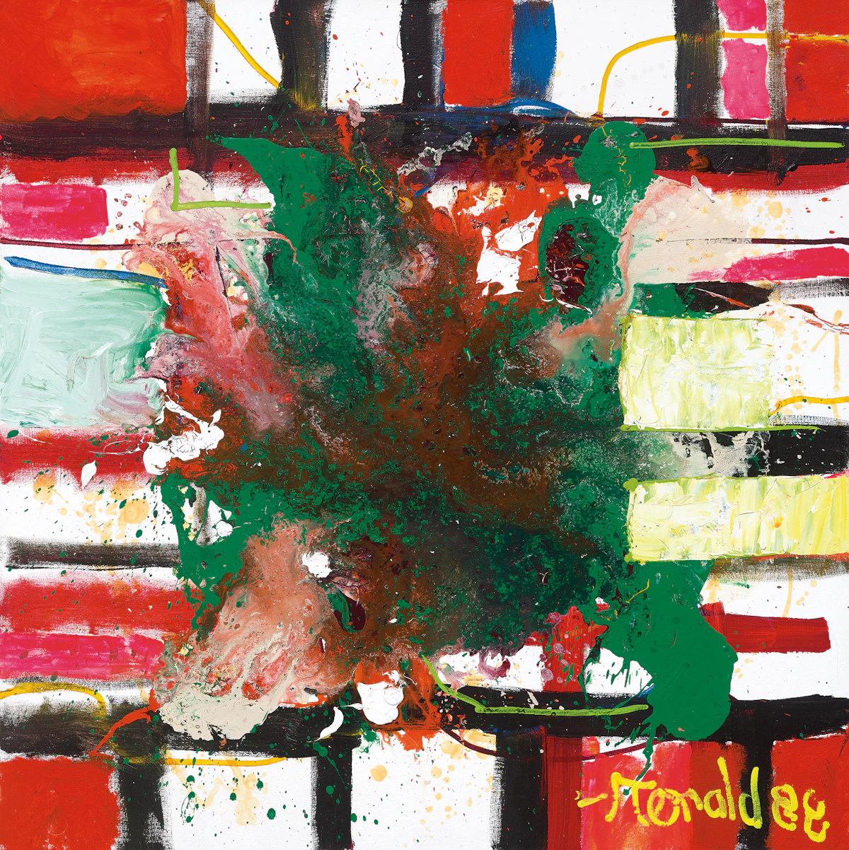 William Ronald, Abstraction, oil on canvas, 1988