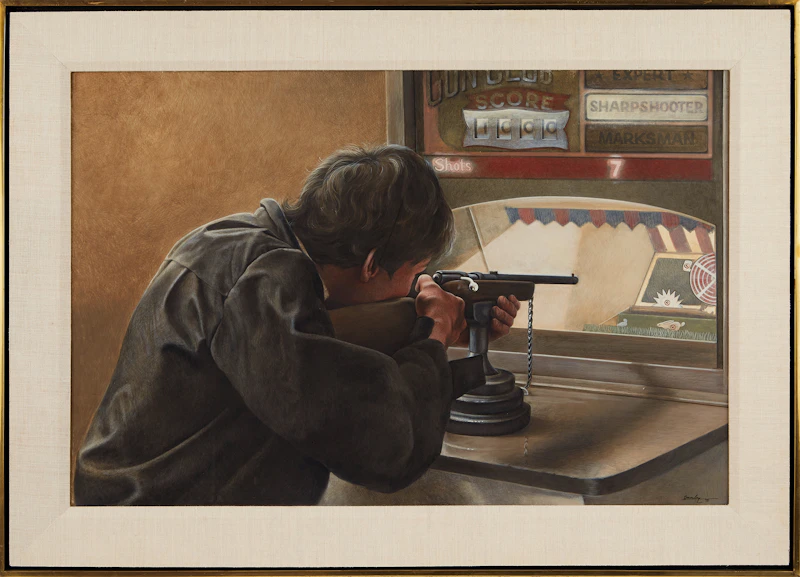 Kenneth Danby, Sharpshooter, egg tempera on board, 1971 - view 2