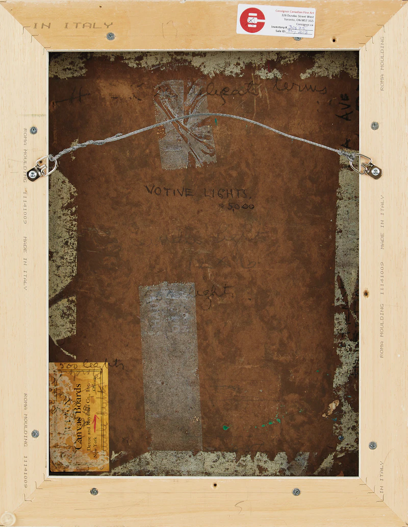 Hortense Mattice Gordon, Votive Lights, oil on canvas board - view 3