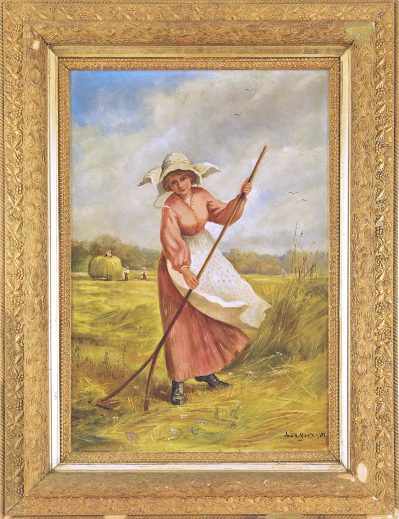 Laura Adeline Muntz Lyall, Woman in the Field, oil on canvas, 1887 - view 2