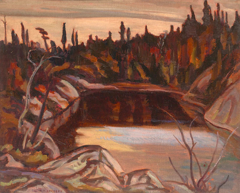 Alexander Young Jackson, Ruisseau Jureux, oil on canvas, 1931 - view 2