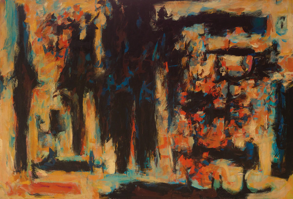 Walter Hawley Yarwood, Autumn Woods, oil on canvas, 1957