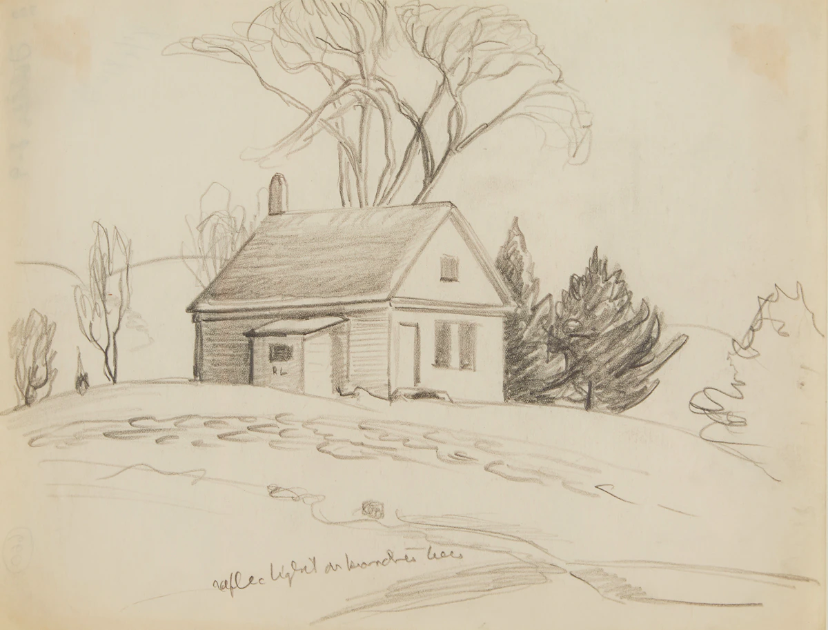 Lawren Stewart Harris, Laurentians (LSH 8-9), pencil drawing