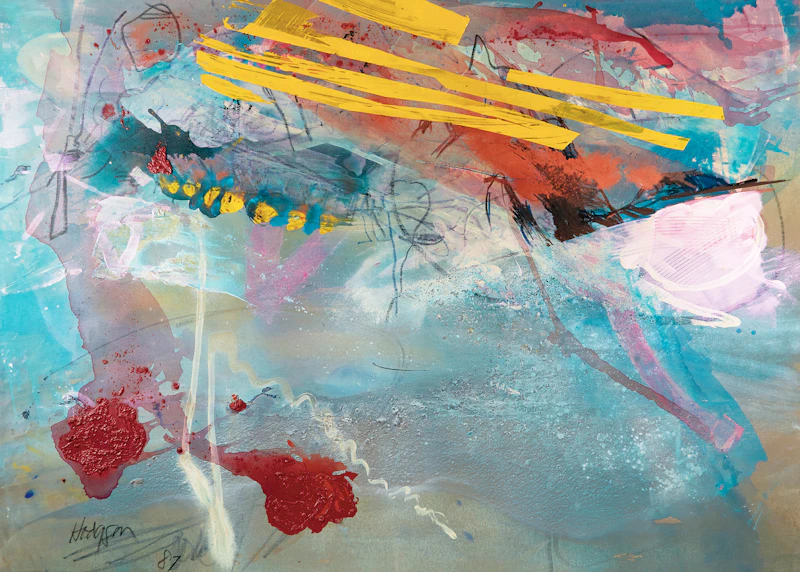 Thomas Sherlock Hodgson, Two x Red + Yellow, oil on canvas, 1987 - view 1