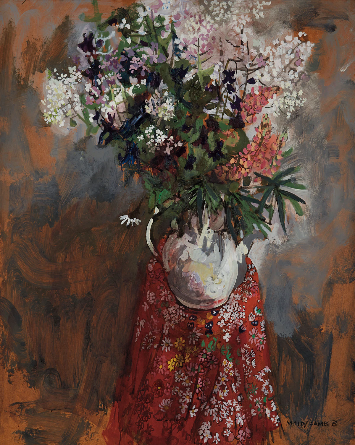 Molly Lamb Bobak, Japanese Cloth, oil on board, circa 1980