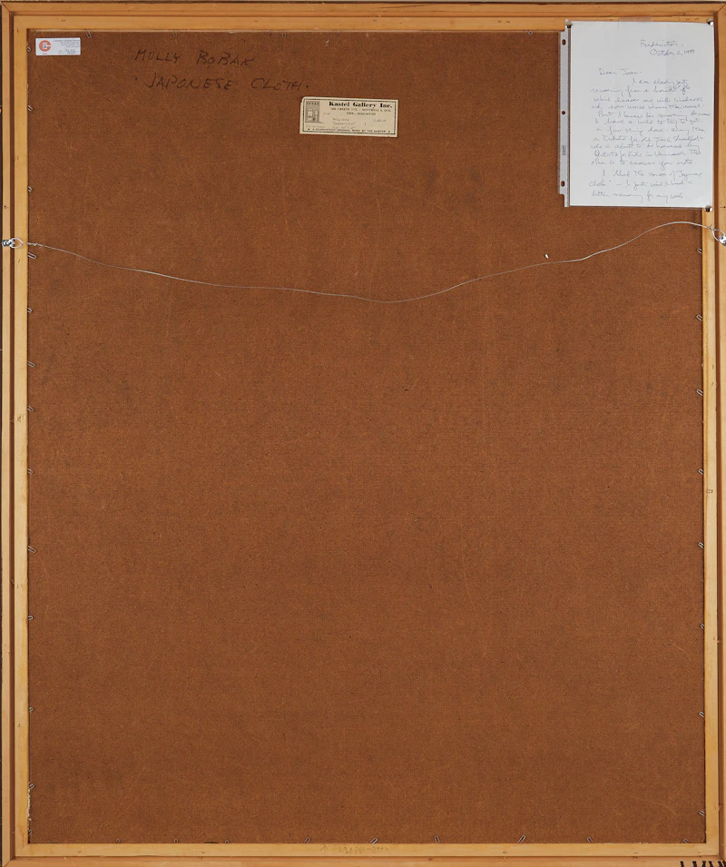 Molly Lamb Bobak, Japanese Cloth, oil on board, circa 1980 - view 3