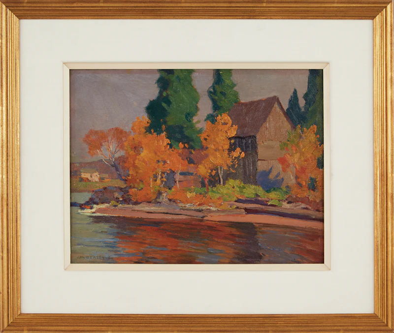John William Beatty, Autumn in Parry Sound District, oil on board - view 2