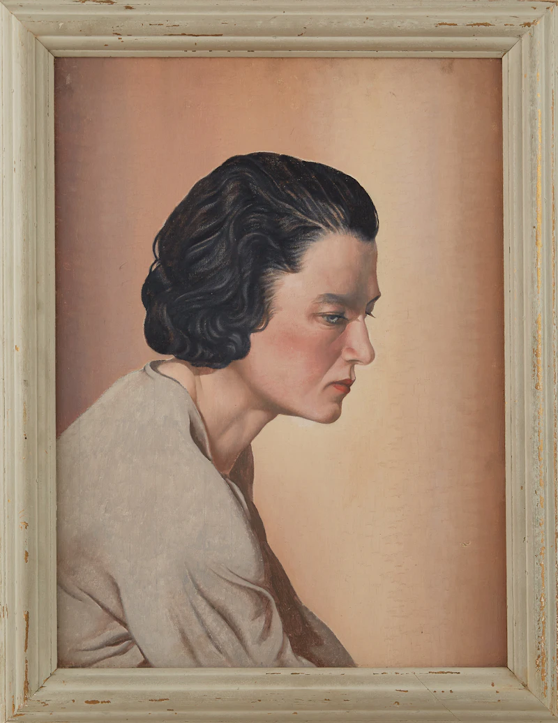 Bertram Richard Brooker, Portrait of a Woman, oil on canvas - view 2