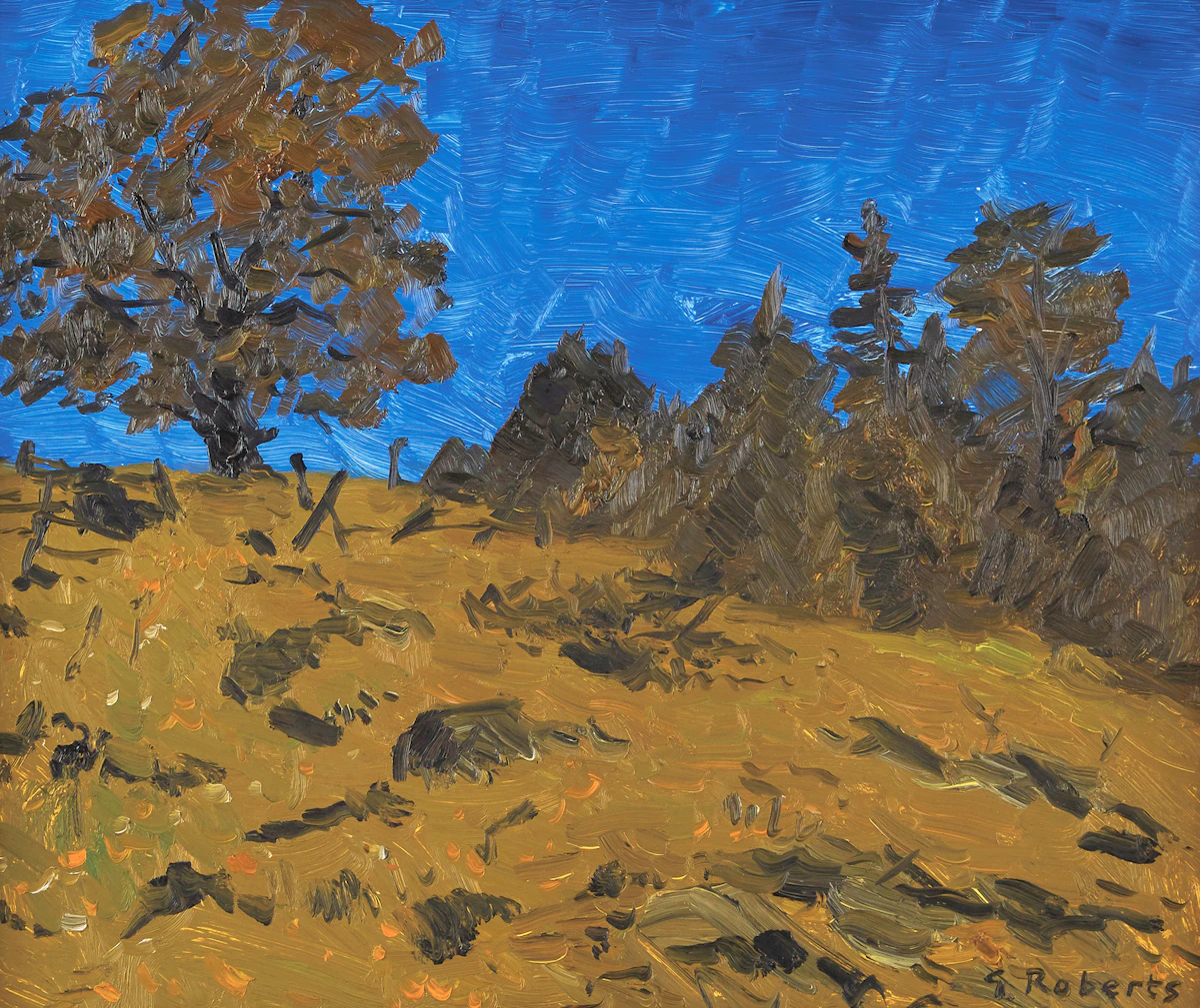 William Goodridge Roberts, Bright Day, Laurentians, oil on board
