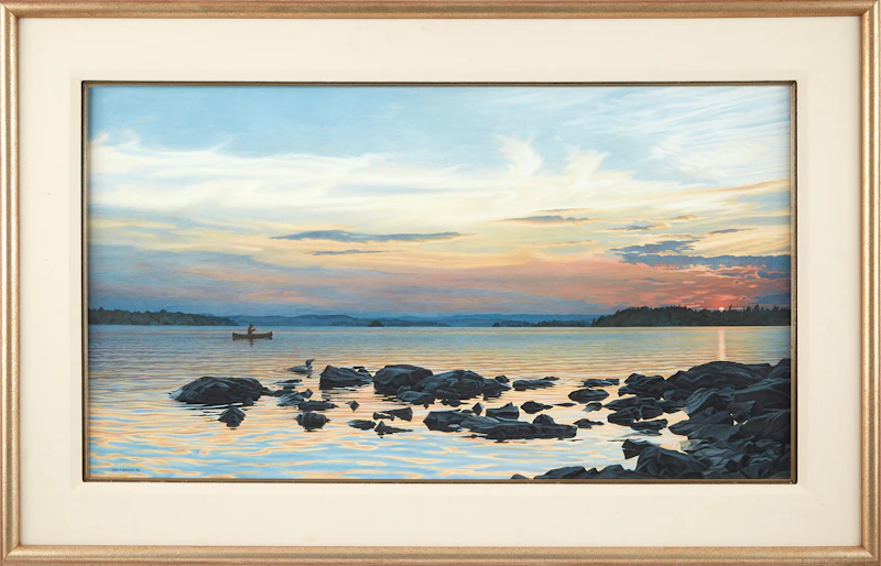 Daniel Price Erichsen Brown, Landscape, egg tempera on board, 1988 - view 2