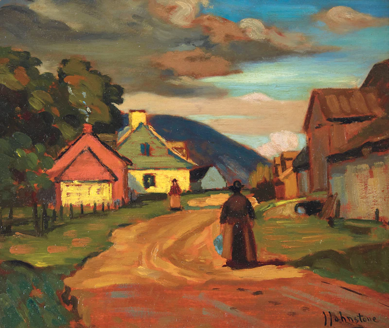 Village Scene, St. Joachim, Quebec by John Young Johnstone