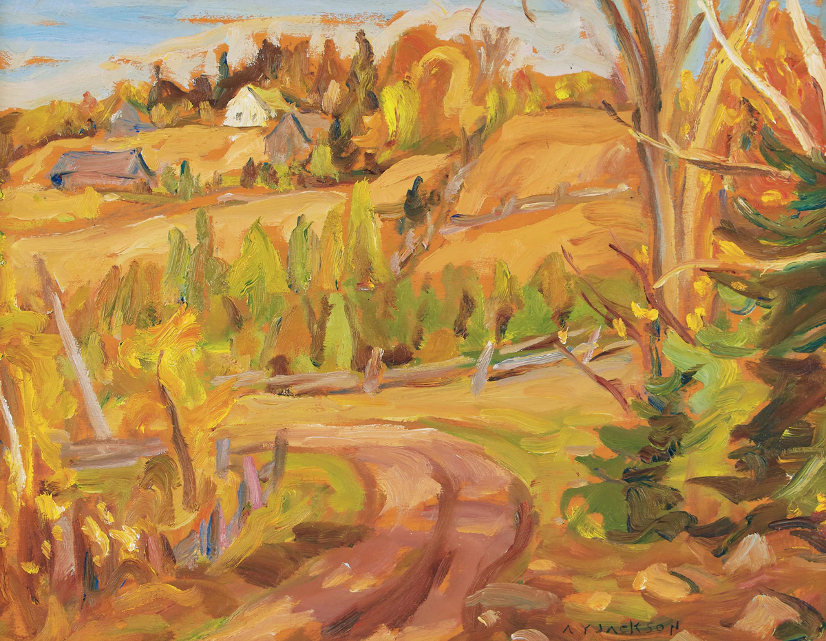 Alexander Young Jackson, Near Combermere, oil on board, 1961